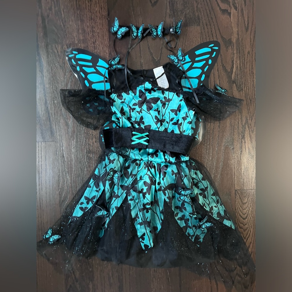 Girls Butterfly Fairy Halloween Costume Size Medium